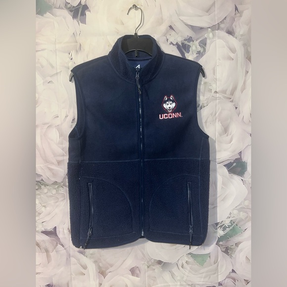 UConn Huskies Antigua Women's Nostalgic Full-Zip Vest Navy Size Small  New NCAA - Picture 2 of 6